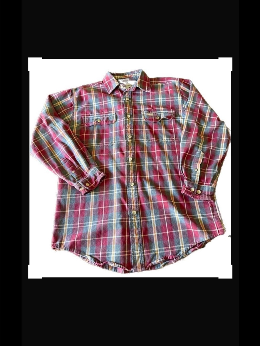 Carhartt Red Plaid Button-Down Flannel Shirt